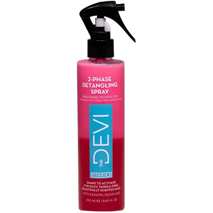 DEVI 2-Phase Detangling Spray, 250ml, with Keratin and Squalane, Hair Care Leave-in Formula - Image 1